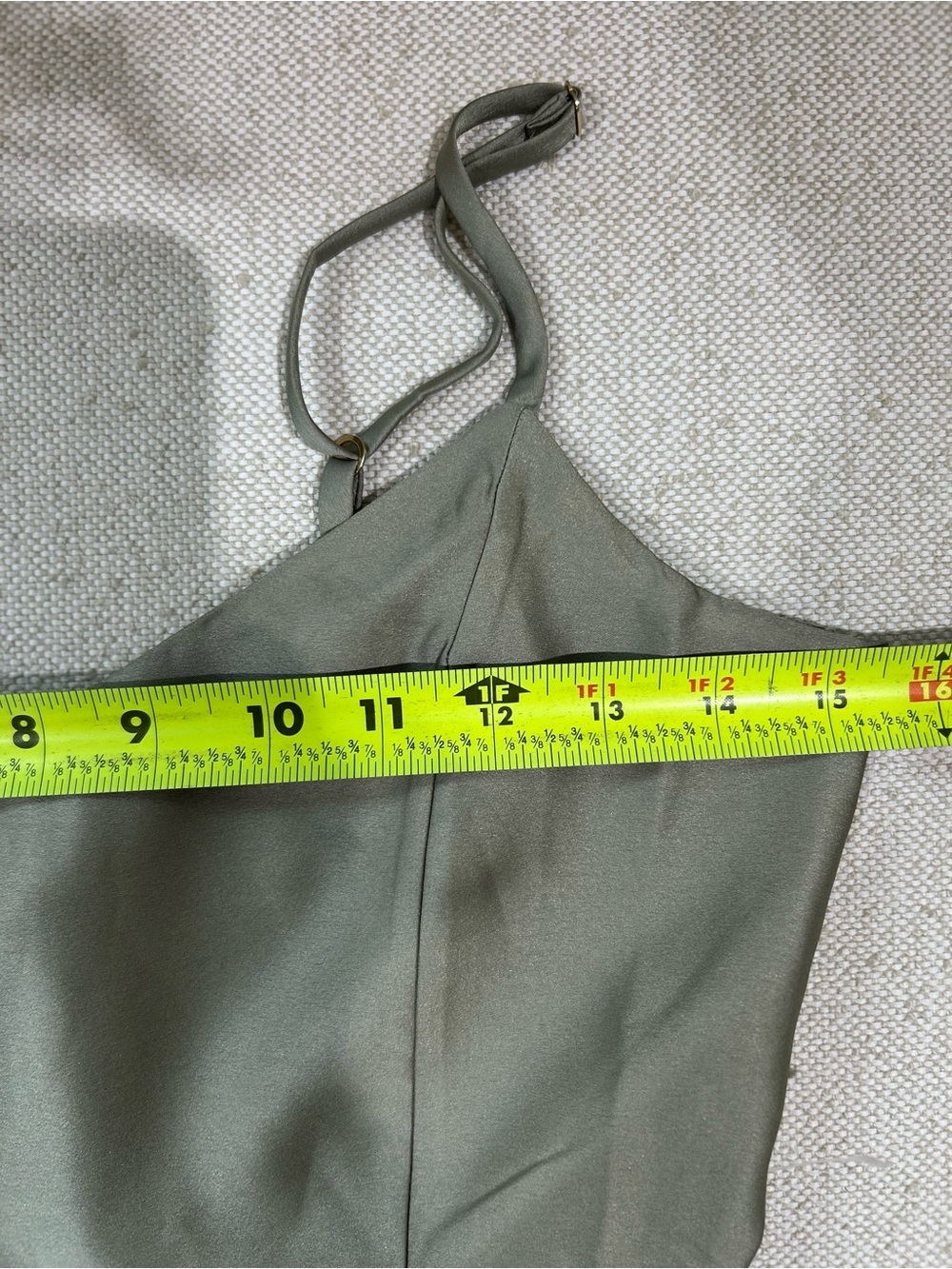 Show Me Your MuMu Faith Maxi Dress Moss Green Luxe Satin XS Elegant Wedding Gala - Picture 5 of 13